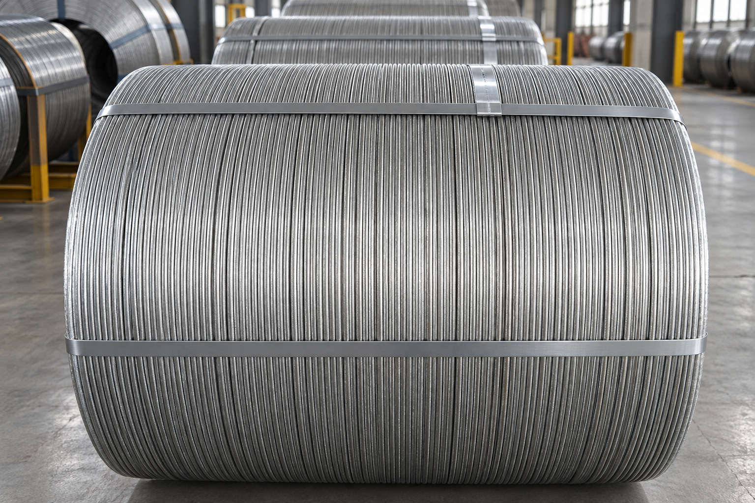 Cored wire coils for metallurgical treatment
